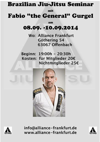 Fabio Gurgel Seminar Alliance Frankfurt 08.09. bis 10.09.